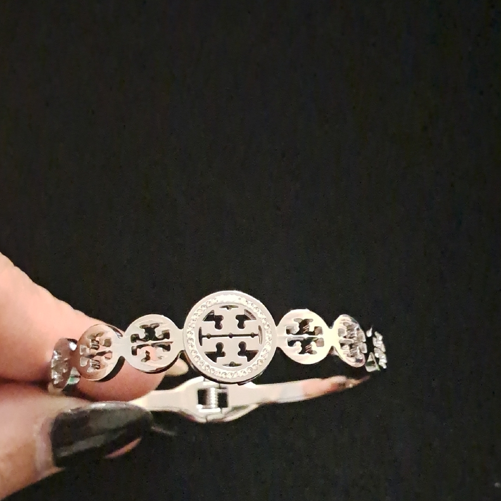 Fashion Jewlary Tory Burch Metallic Logo Bracelet